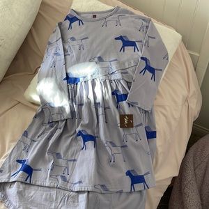Brand new Tea cotton girls dress with horse print